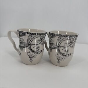 222 Fifth Coffee Mug Set of 2 Bird Flowers Design Tea Cup Adelaide